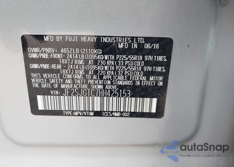 2017 Subaru Forester 2.0Xt Touring from USA, damaged, VIN JF2SJGTC7HH425153
